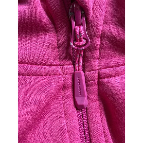 Mammut Women’s Hooded Jacket Size M Magenta Polartec Power Stretch Fleece - Picture 8 of 11